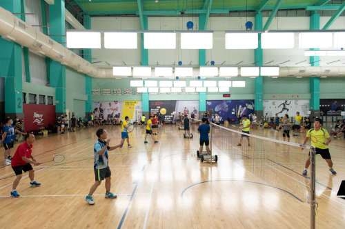 台電公司今日於竹光國民運動中心舉辦「處際暨睦鄰盃羽球聯誼賽」。
